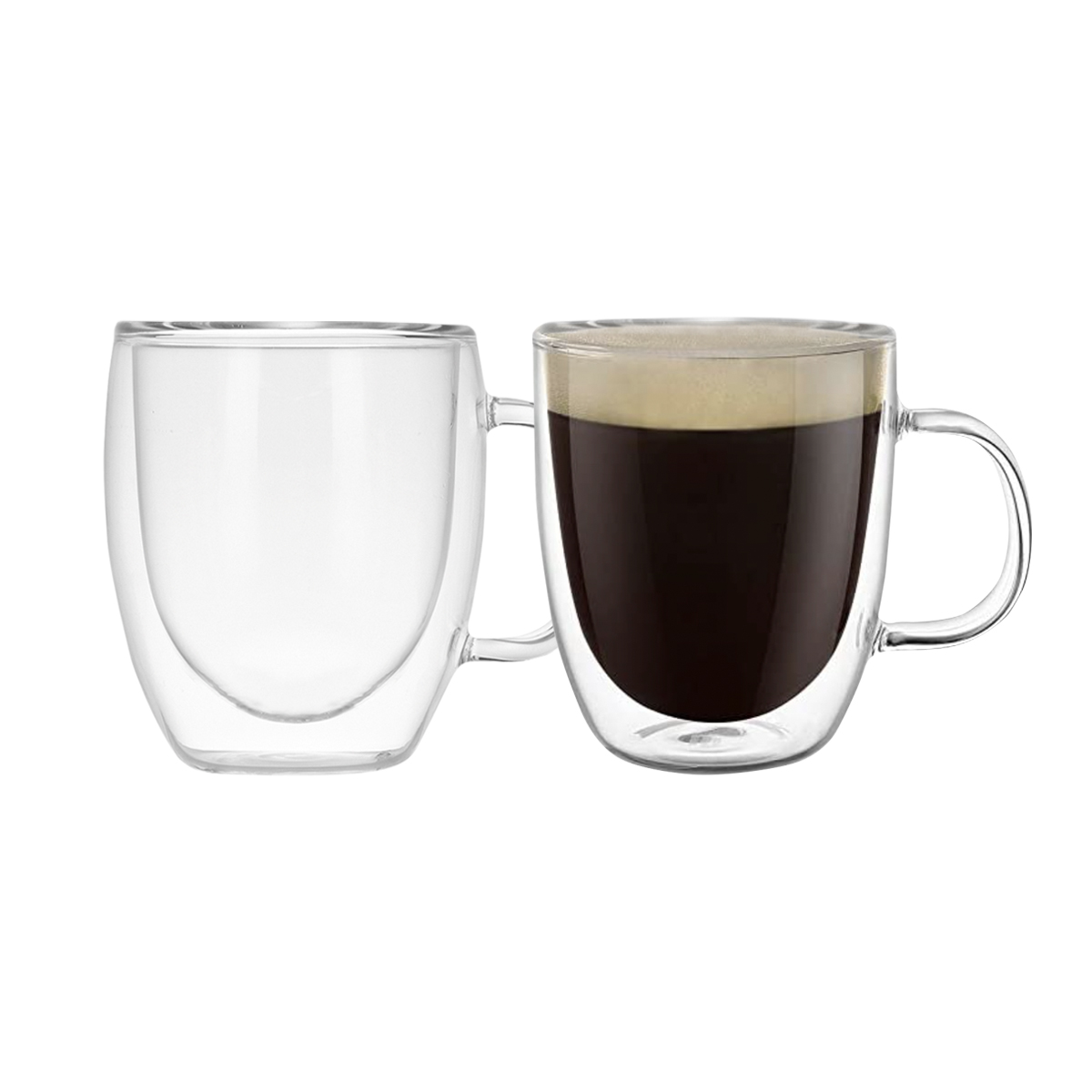 Double-Wall Glass Coffee Cup (250ml)